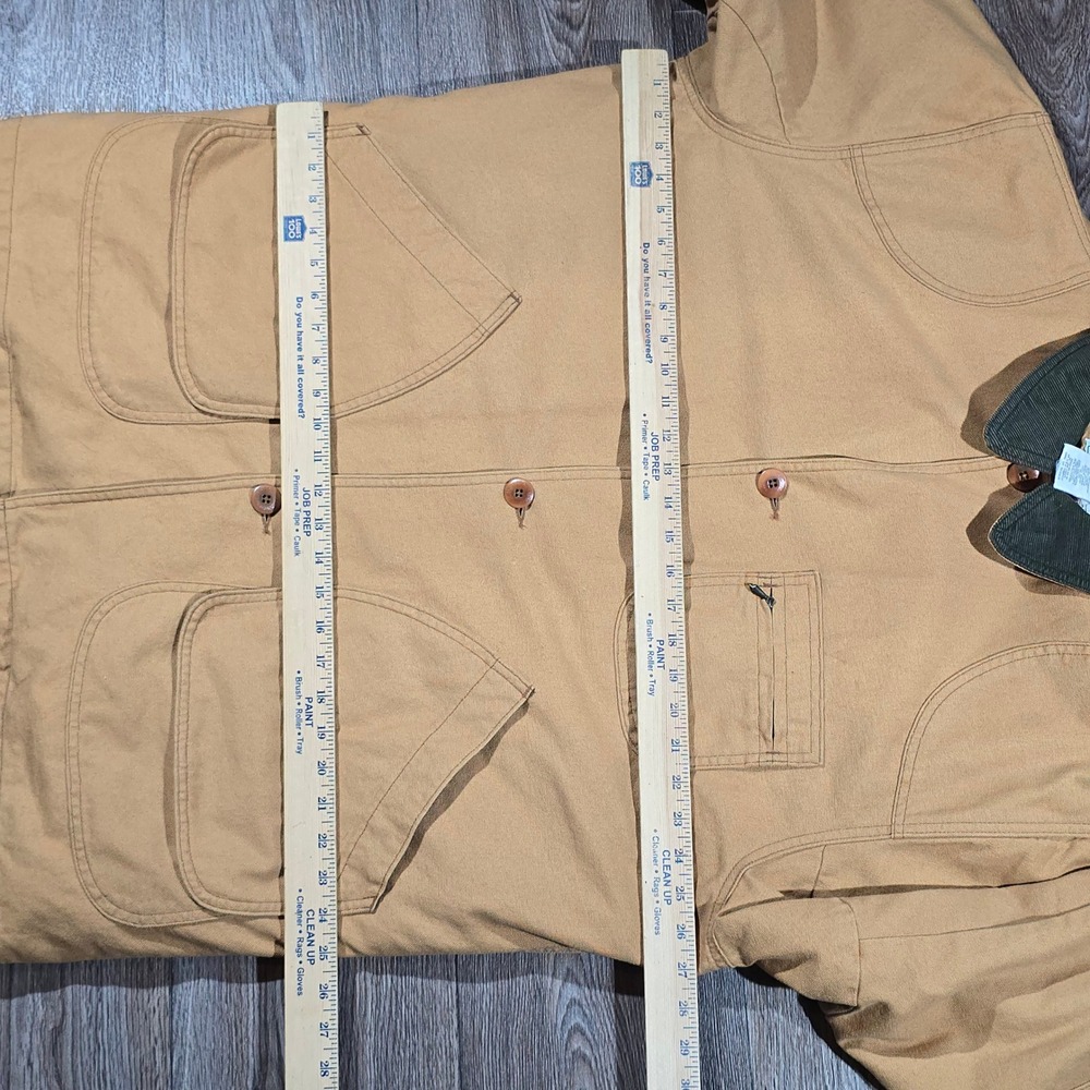 L.L. Bean Field Coat Canvas Hunting Jacket Tall Large Tall Tan Primaloft Flannel - Picture 8 of 16